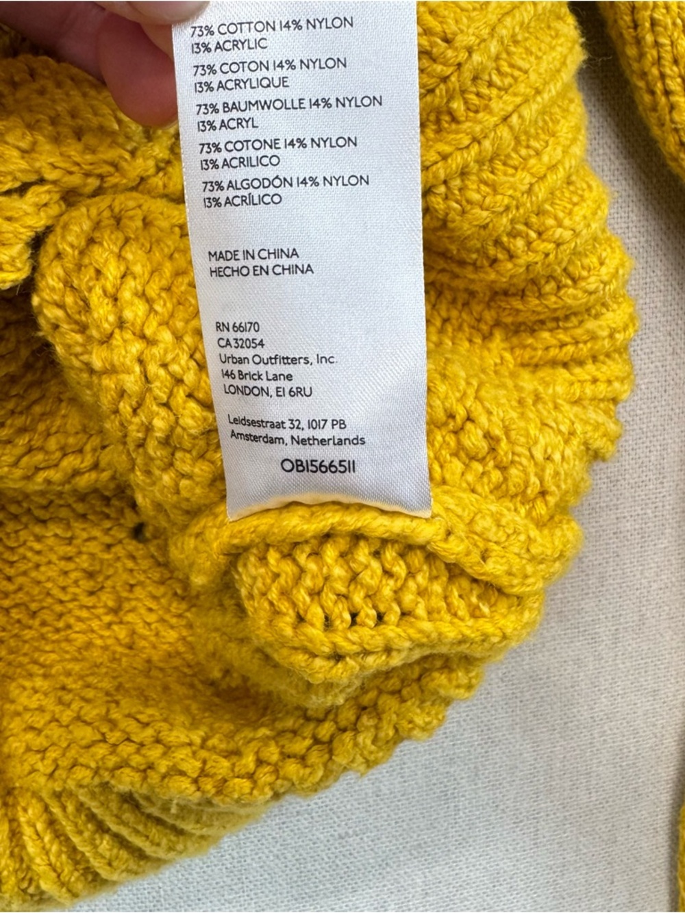 Anthropologie Mustard Yellow Cable Knit Puff Sleeve Cardigan Sweater Sz M - Picture 9 of 15